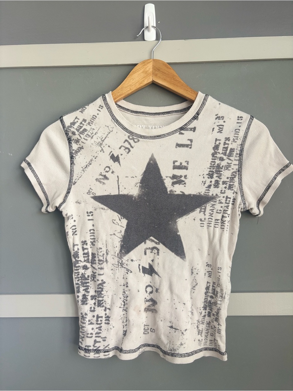 Kids White Graphic Star Tee